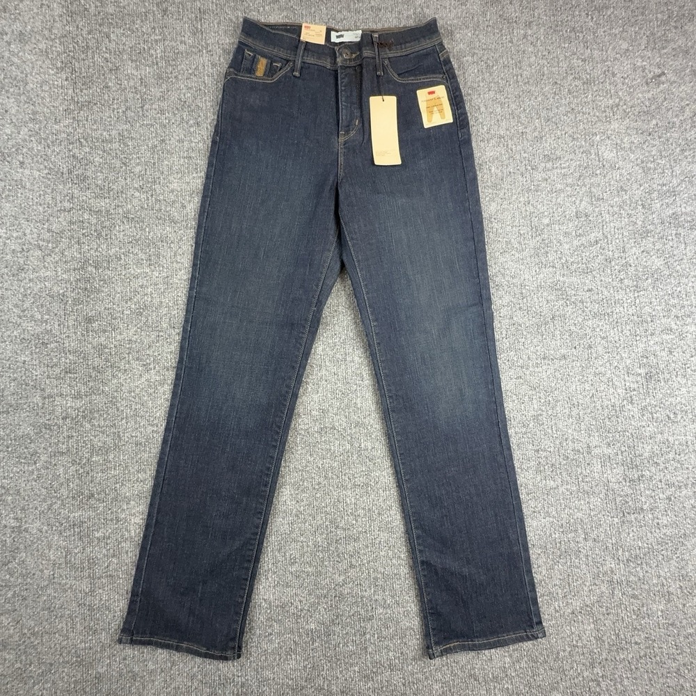 Levi's 512 Perfectly Slimming Jeans Womens 6S Dark Wash High Rise Straight